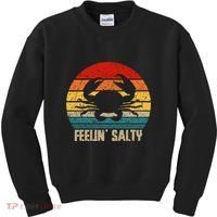 Feelin Salty Maryland Crab Sunset Graphic Kids Sweatshirt thumb 0