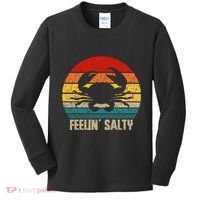 Feelin Salty Maryland Crab Sunset Graphic Kids Long Sleeve Shirt thumb 0