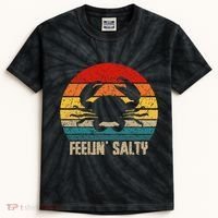 Feelin Salty Maryland Crab Sunset Graphic Kids Tie-Dye T-Shirt thumb 0