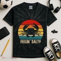 Feelin Salty Maryland Crab Sunset Graphic Kids Tie-Dye T-Shirt thumb 2