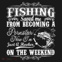 Fishing Saved Me From Becoming A Pornstar Gift Bucket Hat thumb 4