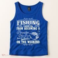 Fishing Saved Me From Becoming A Pornstar Gift Tank Top thumb 2