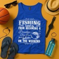 Fishing Saved Me From Becoming A Pornstar Gift Tank Top thumb 4