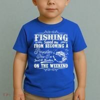 Fishing Saved Me From Becoming A Pornstar Gift Toddler T-Shirt thumb 2