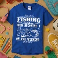 Fishing Saved Me From Becoming A Pornstar Gift Kids T-Shirt thumb 3