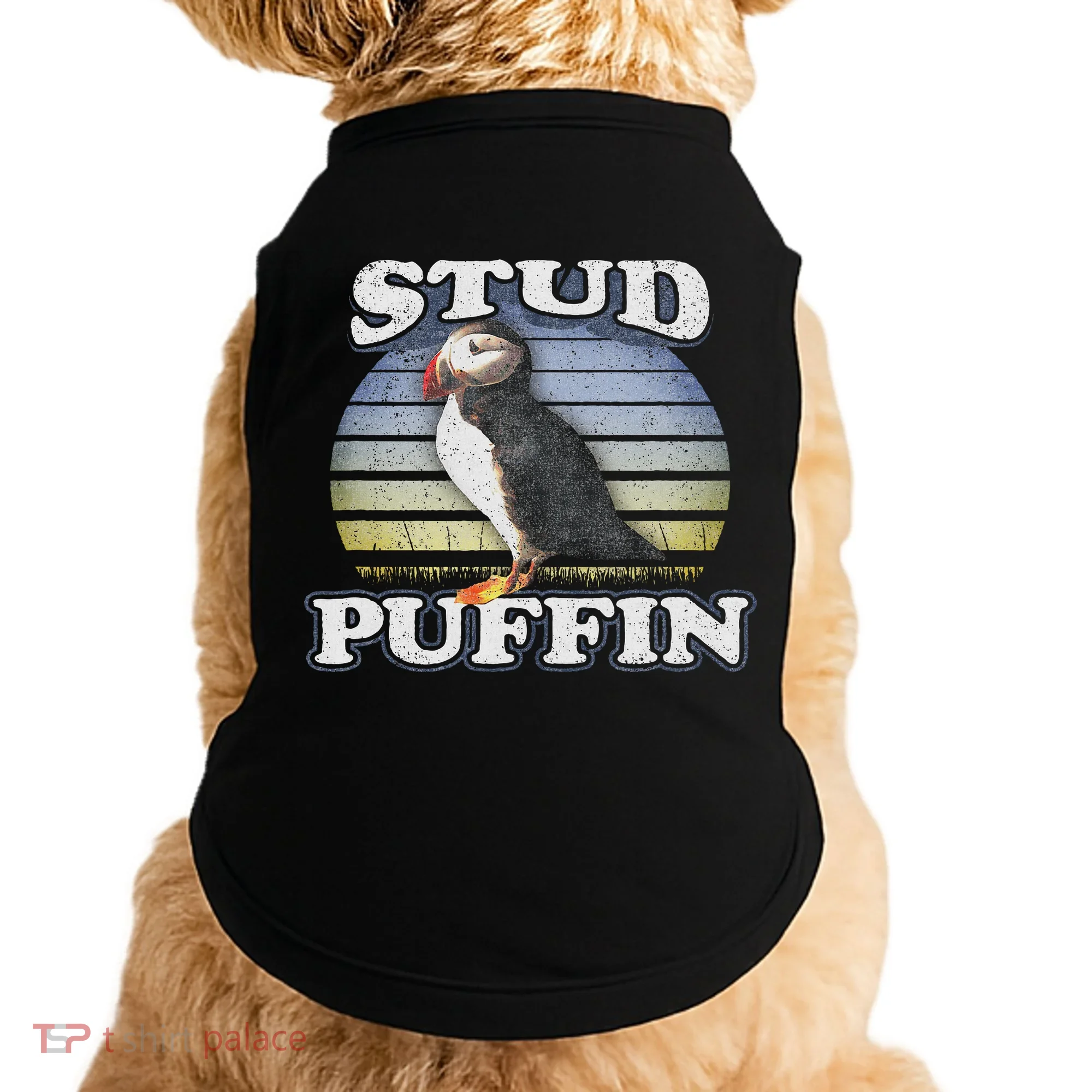Funny Stud Muffin Vintage Retro Style Stud Puffin Doggie Tank