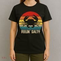 Feelin Salty Maryland Crab Sunset Graphic T-Shirt thumb 4