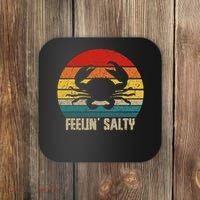 Feelin Salty Maryland Crab Sunset Graphic Coaster thumb 0