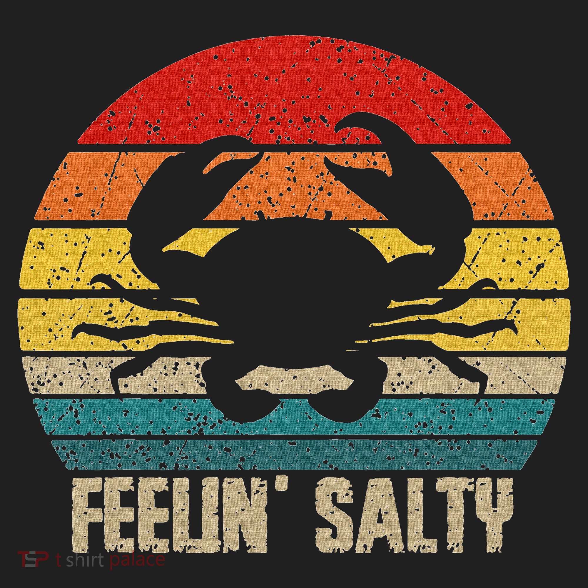 Feelin Salty Maryland Crab Sunset Graphic Hat
