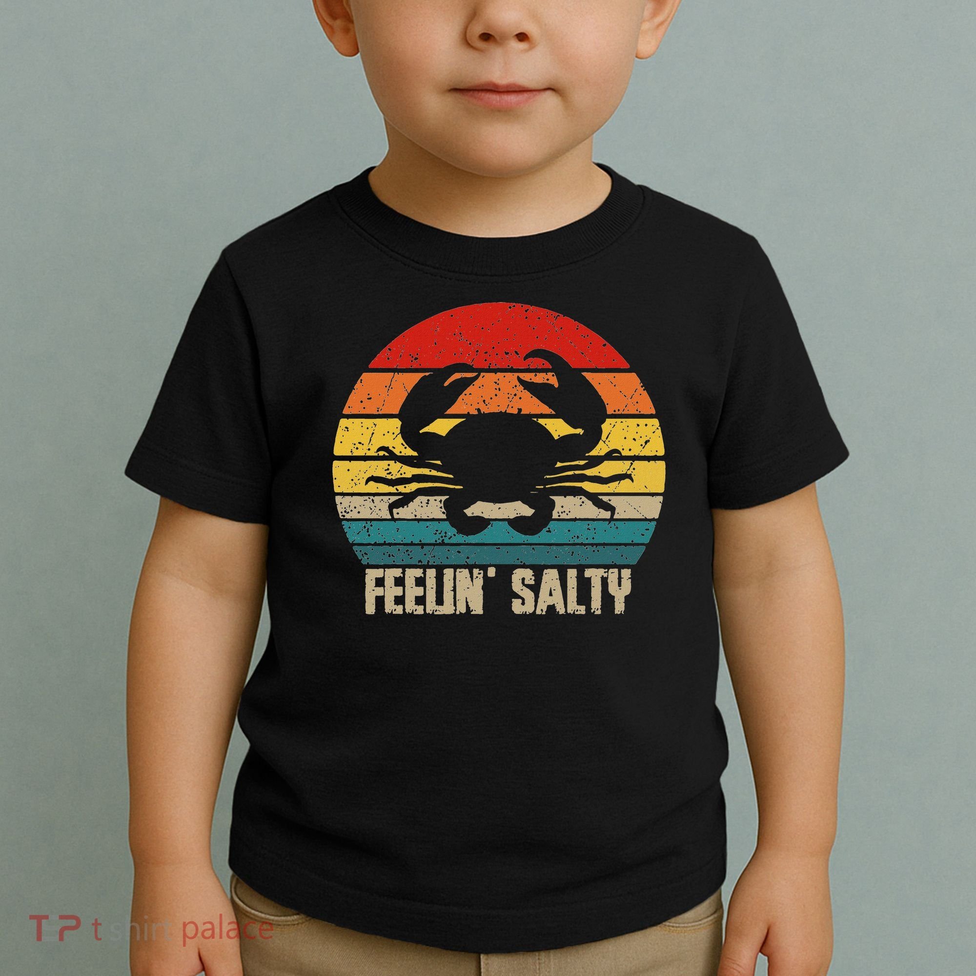 Feelin Salty Maryland Crab Sunset Graphic Toddler T-Shirt