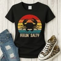 Feelin Salty Maryland Crab Sunset Graphic Women's T-Shirt thumb 3