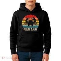Feelin Salty Maryland Crab Sunset Graphic Kids Hoodie thumb 4