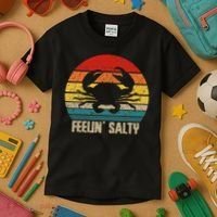 Feelin Salty Maryland Crab Sunset Graphic Kids T-Shirt thumb 3