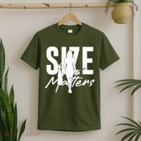 Funny Size Matters Sexy Woman Fisher Fisherman T-Shirt thumb 2