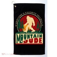 Funny Sasquatch Mountain Dude EveryoneS Favorite Hillbilly Golf Towel thumb 0