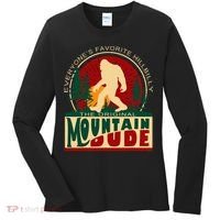 Funny Sasquatch Mountain Dude EveryoneS Favorite Hillbilly Women's Long Sleeve Shirt thumb 0