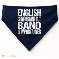 Funny School Marching Band Quote English Joke USA-Made Doggie Bandana thumb 0