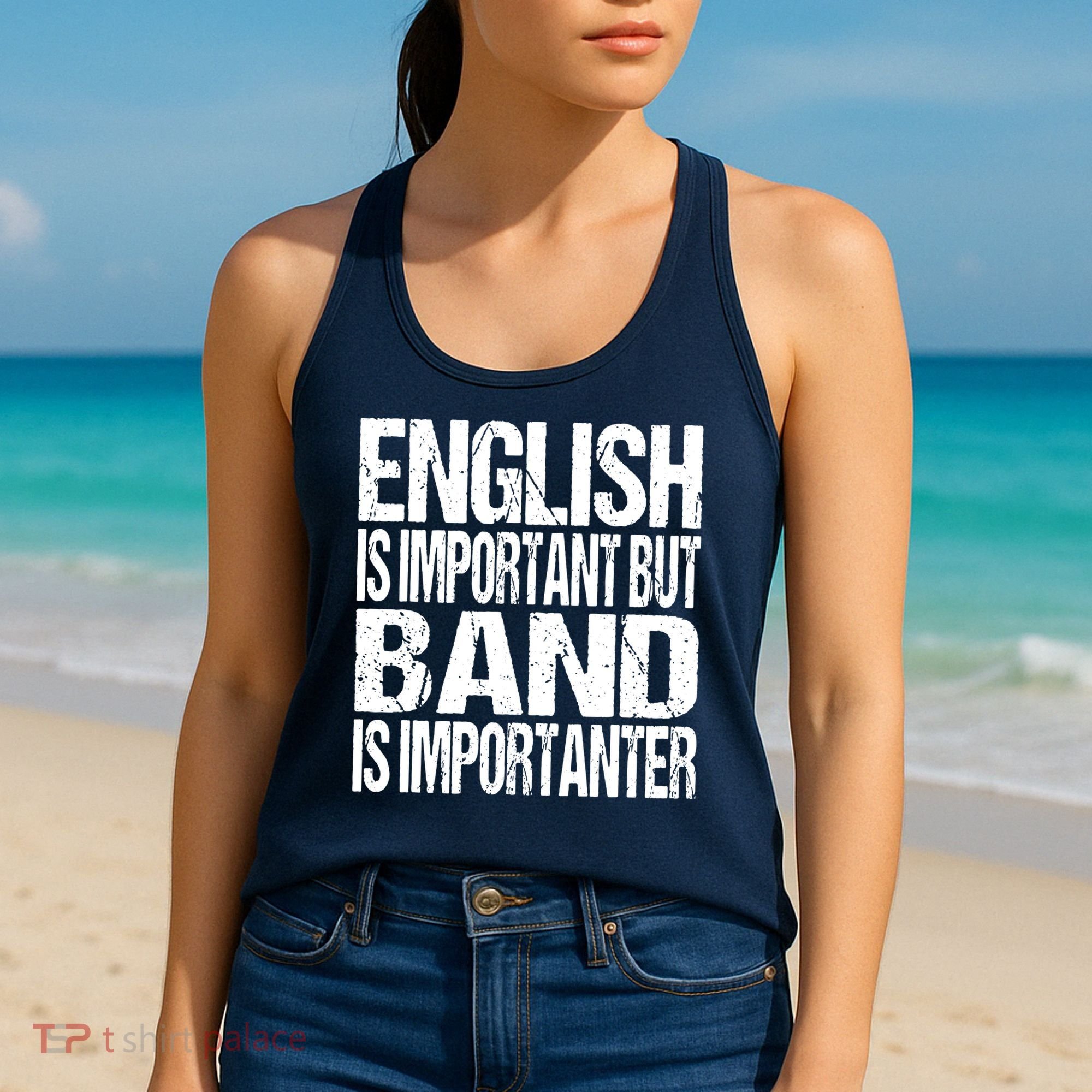 Funny School Marching Band Quote English Joke Women's Tank Top
