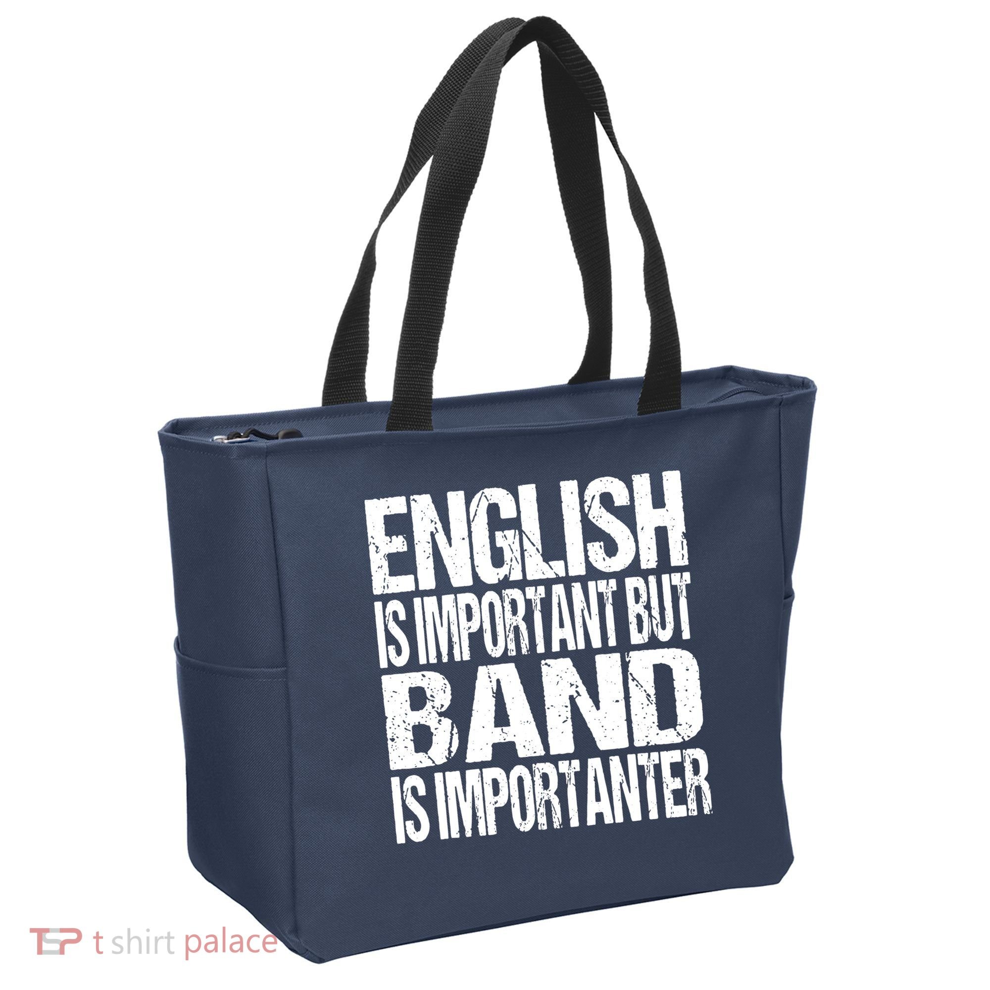 Funny School Marching Band Quote English Joke Tote Bag