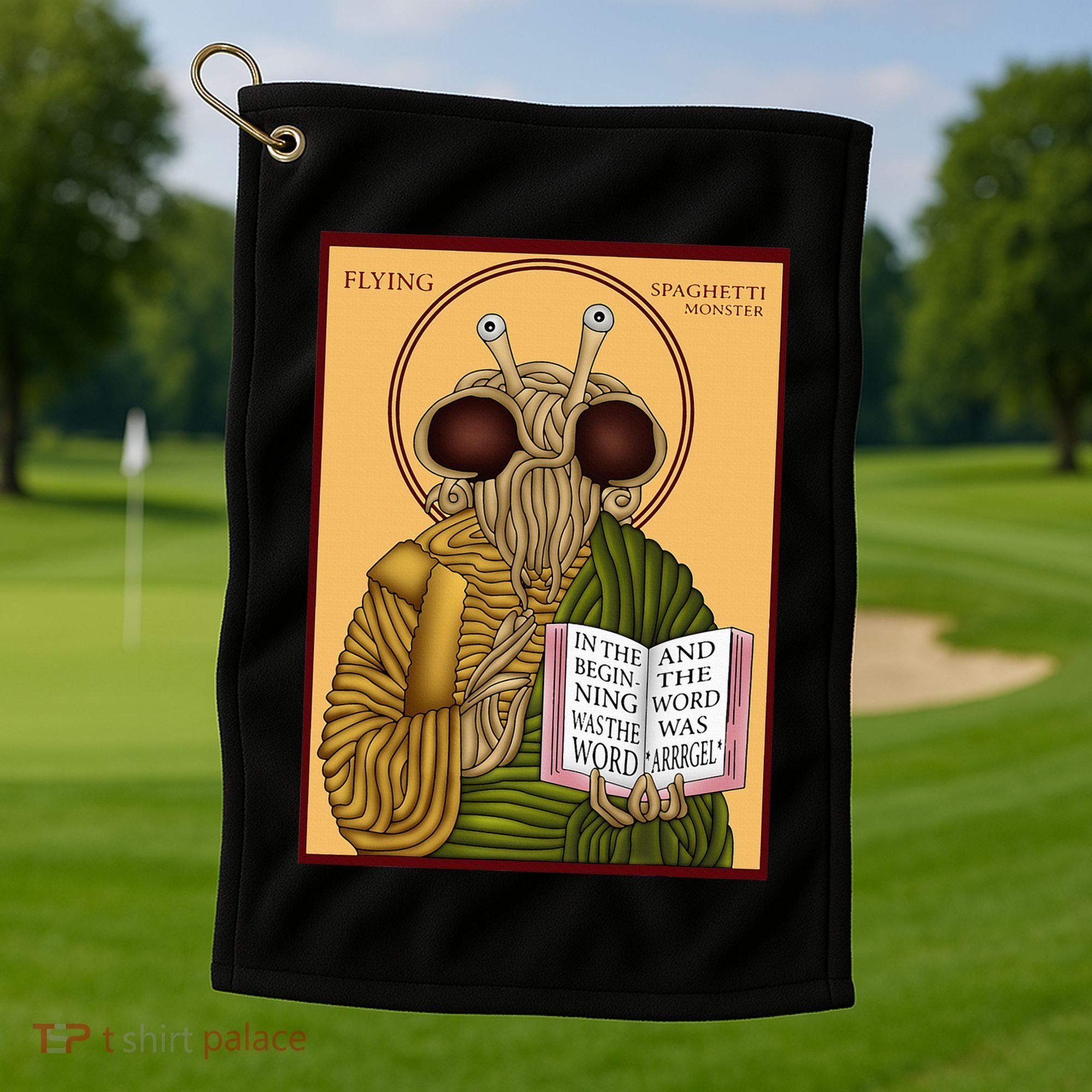 Flying Spaghetti Monster Fsm Pastafarian Golf Towel