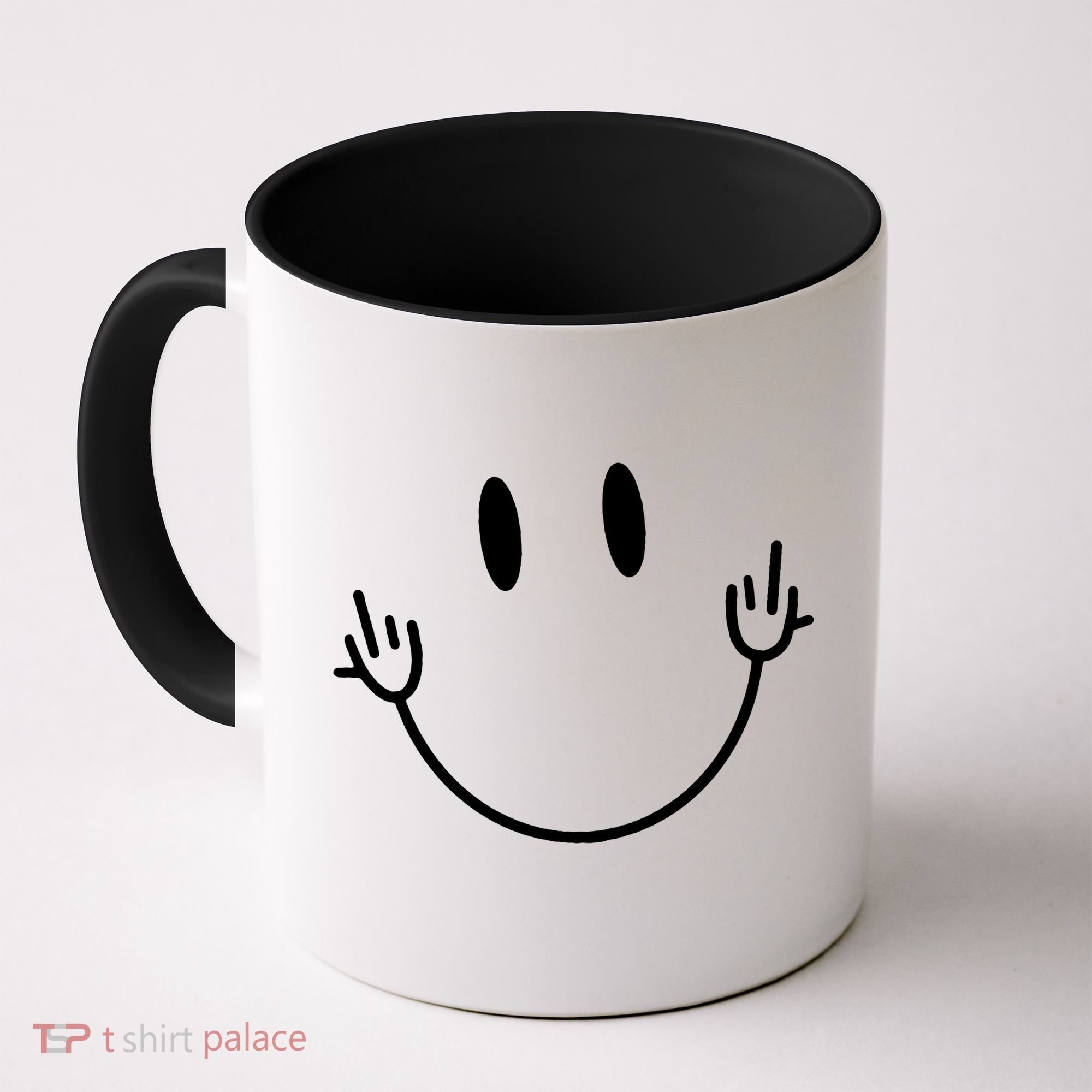 Funny Smiley Middle Finger Smile Face Coffee Mug