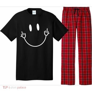 Funny Smiley Middle Finger Smile Face Pajama Set