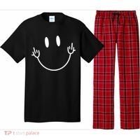 Funny Smiley Middle Finger Smile Face Pajama Set thumb 0