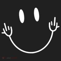 Funny Smiley Middle Finger Smile Face Golf Towel thumb 3