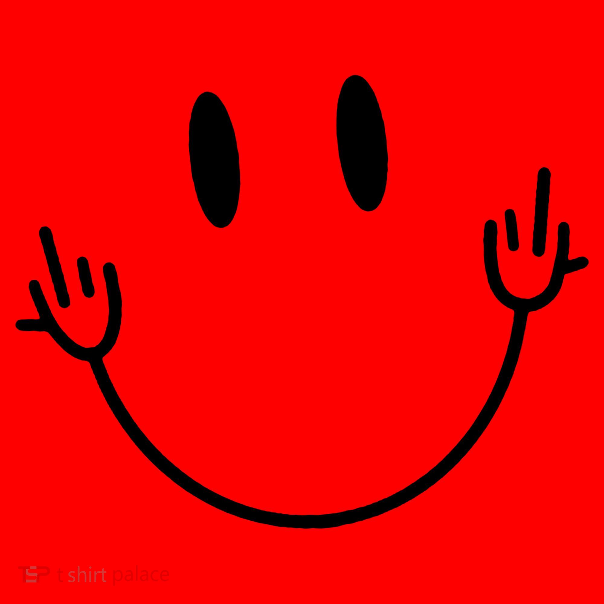 Funny Smiley Middle Finger Smile Face Santa Hat