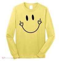 Funny Smiley Middle Finger Smile Face Long Sleeve Shirt thumb 0