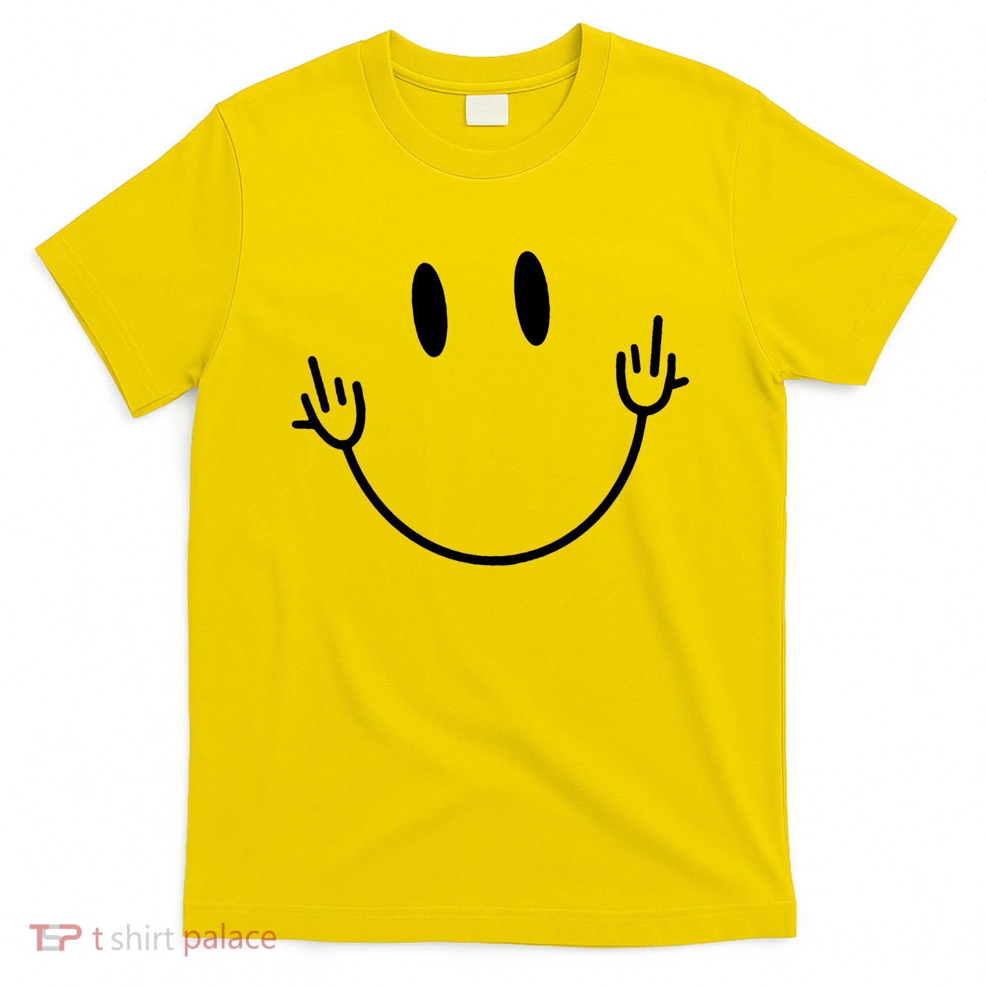 Funny Smiley Middle Finger Smile Face T-Shirt