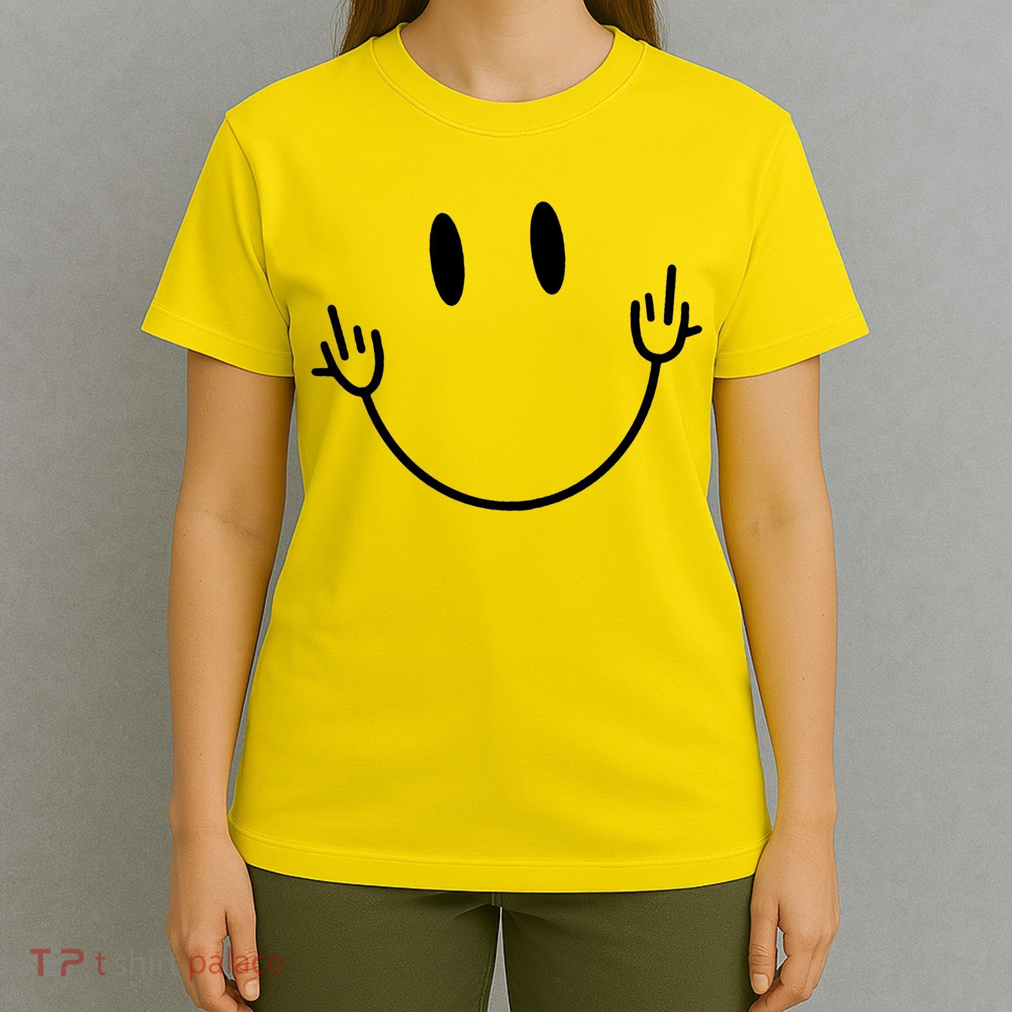 Funny Smiley Middle Finger Smile Face T-Shirt