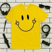 Funny Smiley Middle Finger Smile Face T-Shirt thumb 5