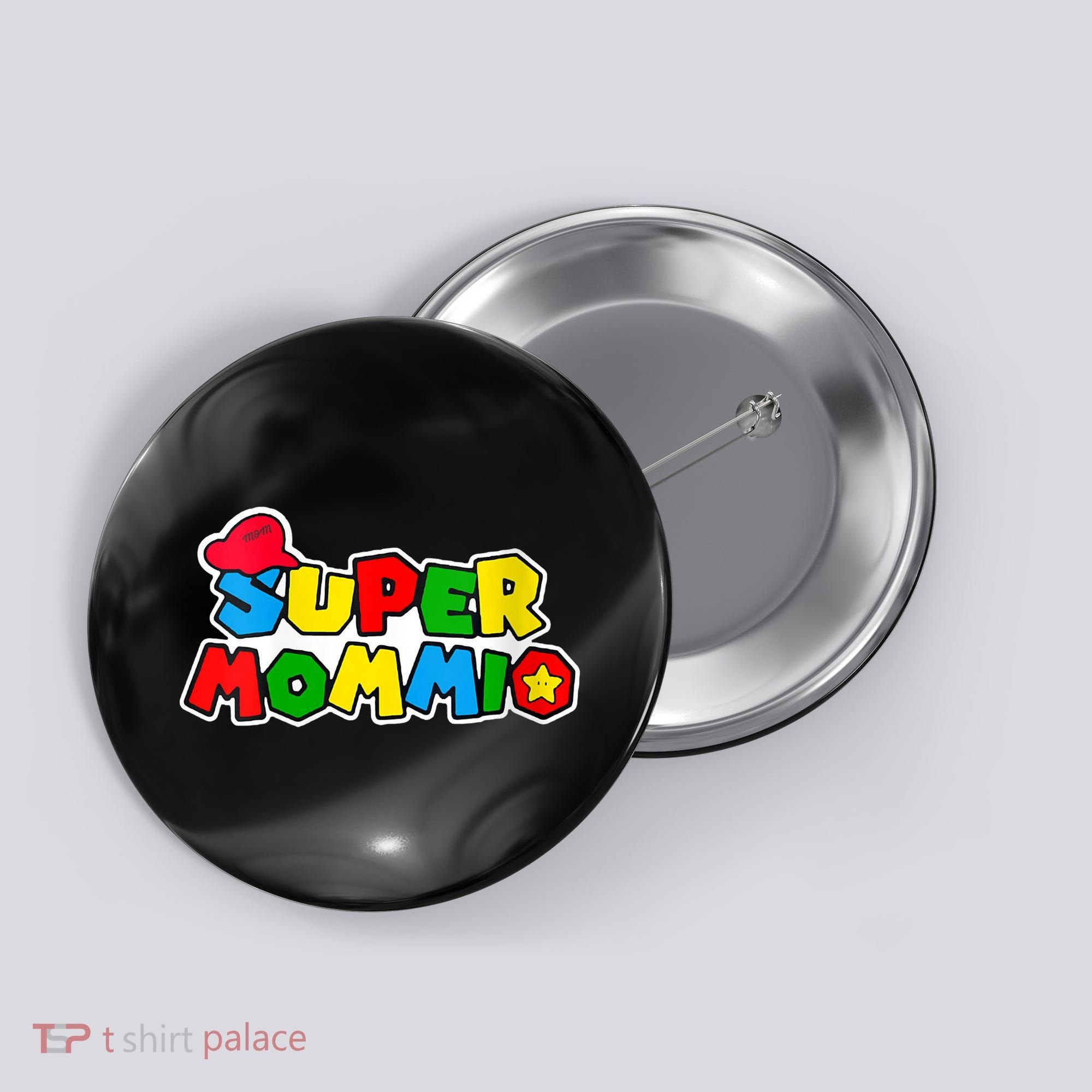 Funny Super Mommio Mother's Day Gamer Button