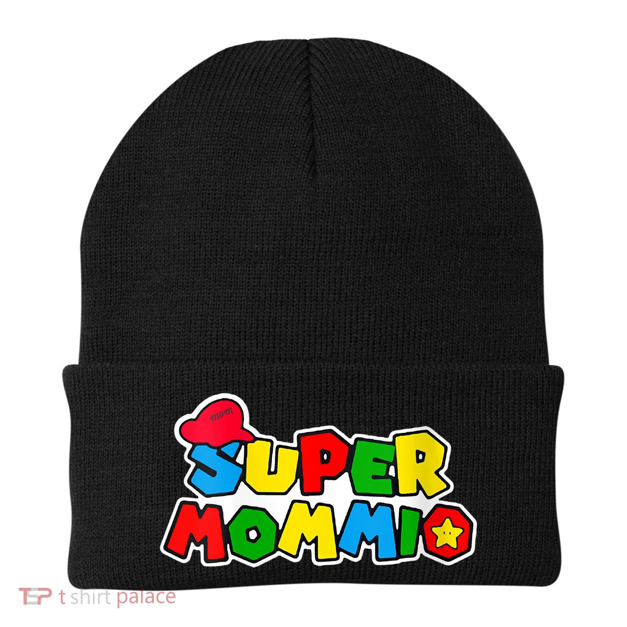 Funny Super Mommio Mother's Day Gamer Beanie