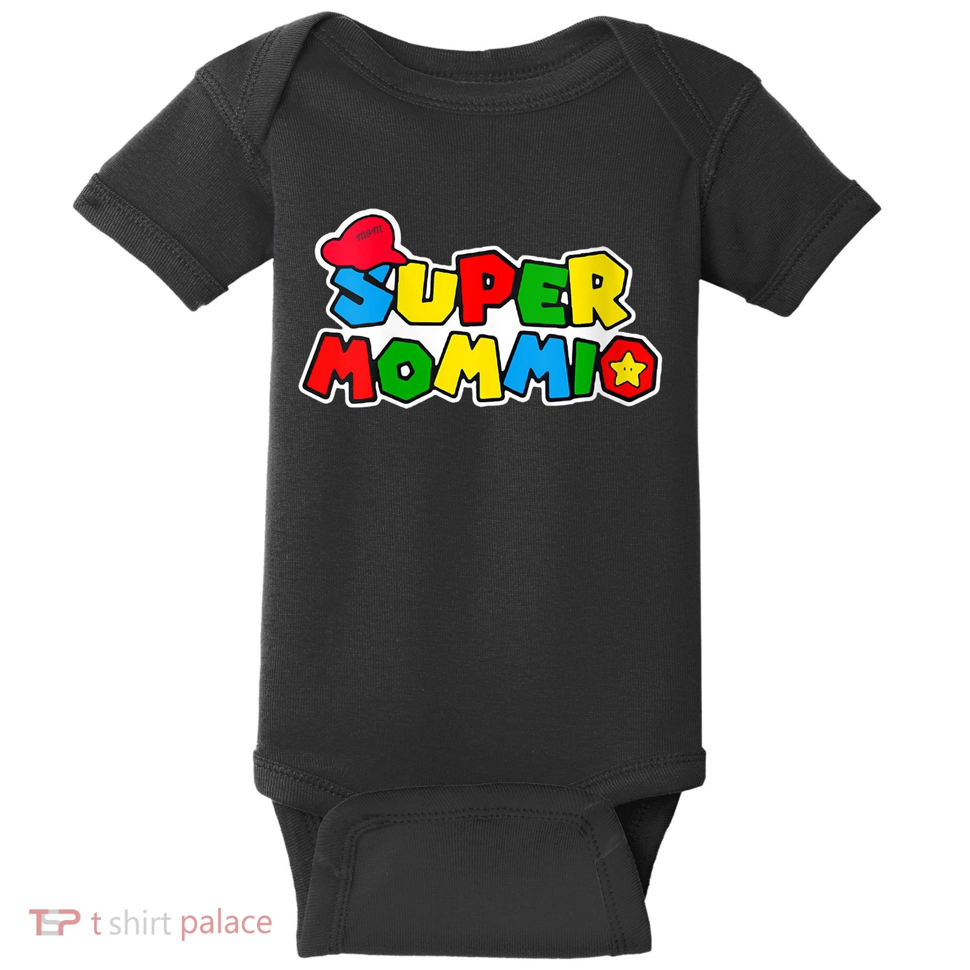 Funny Super Mommio Mother's Day Gamer Baby Bodysuit