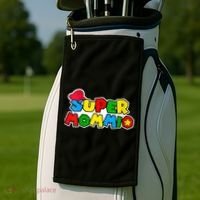 Funny Super Mommio Mother's Day Gamer Golf Towel thumb 2