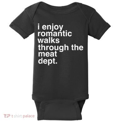 Funny Saying Meat Bacon Beef Grilling BBQ Lover Baby Bodysuit