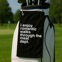 Funny Saying Meat Bacon Beef Grilling BBQ Lover Golf Towel thumb 2