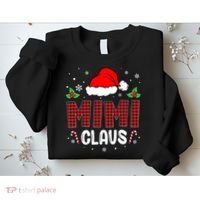 Funny Santa Mimi Claus Christmas Matching Family Sweatshirt thumb 2