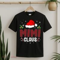 Funny Santa Mimi Claus Christmas Matching Family T-Shirt thumb 2