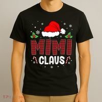 Funny Santa Mimi Claus Christmas Matching Family T-Shirt thumb 3