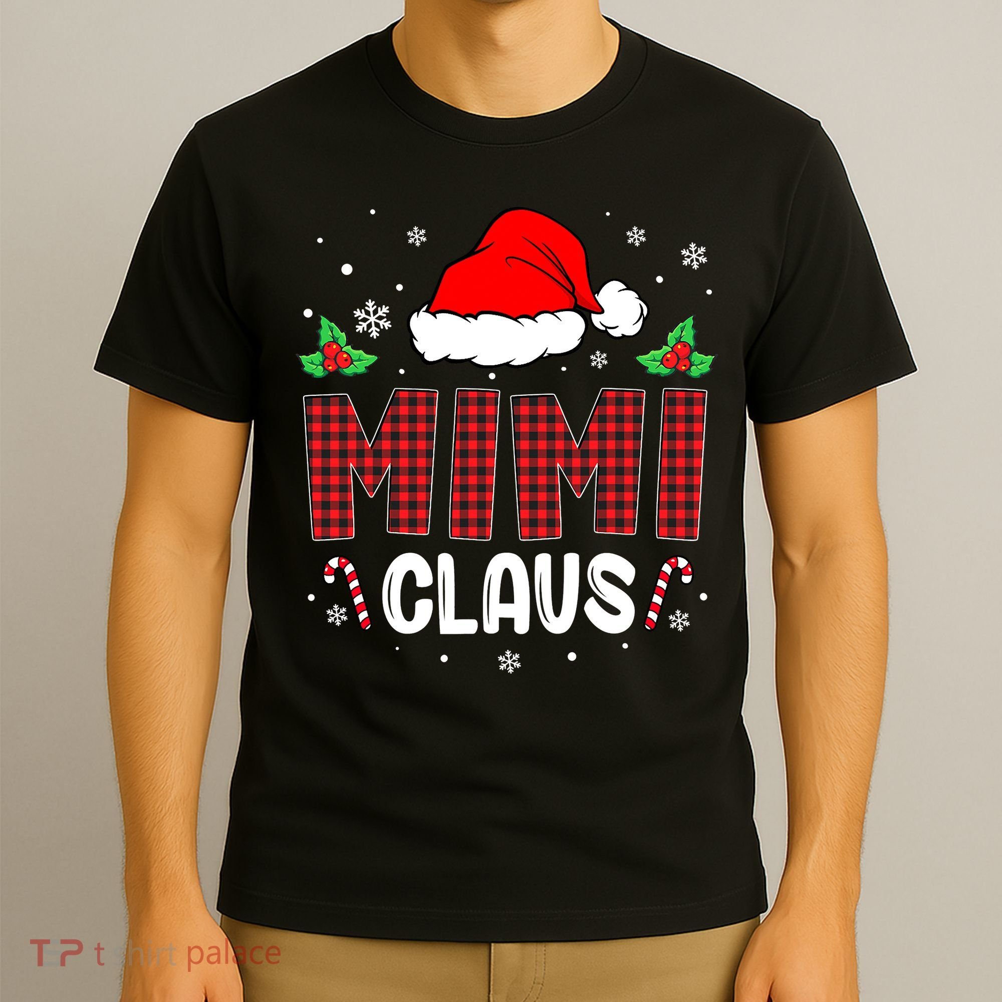 Funny Santa Mimi Claus Christmas Matching Family T-Shirt