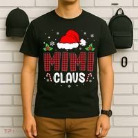 Funny Santa Mimi Claus Christmas Matching Family T-Shirt thumb 6