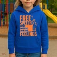 Free Speech More Important Than Your Feelings Meaningful Gift Kids Hoodie thumb 3