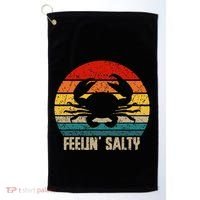 Feelin Salty Maryland Crab Sunset Graphic Golf Towel thumb 0