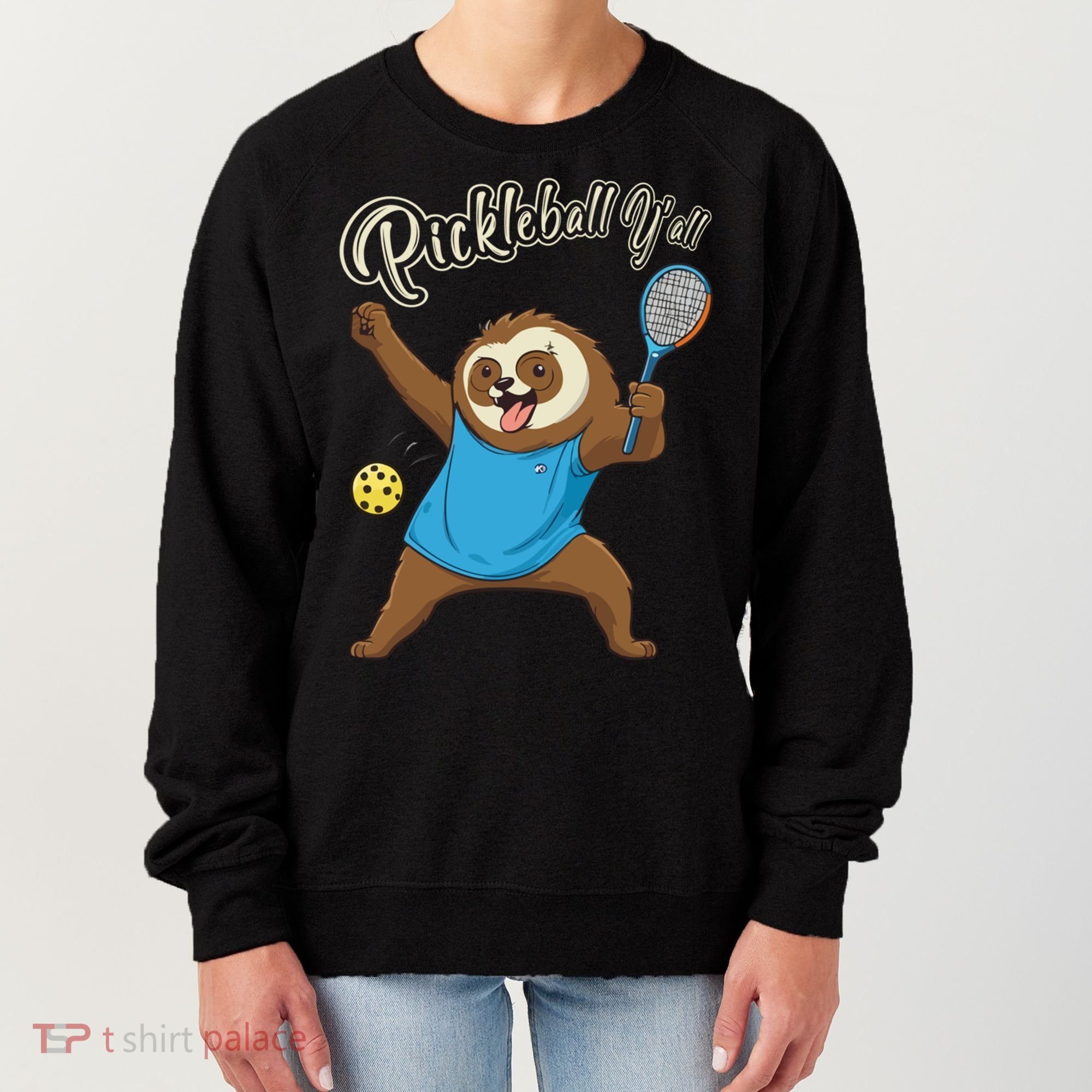 Funny Sloth Mode Pickleball Player Gift Women's Sweatshirt