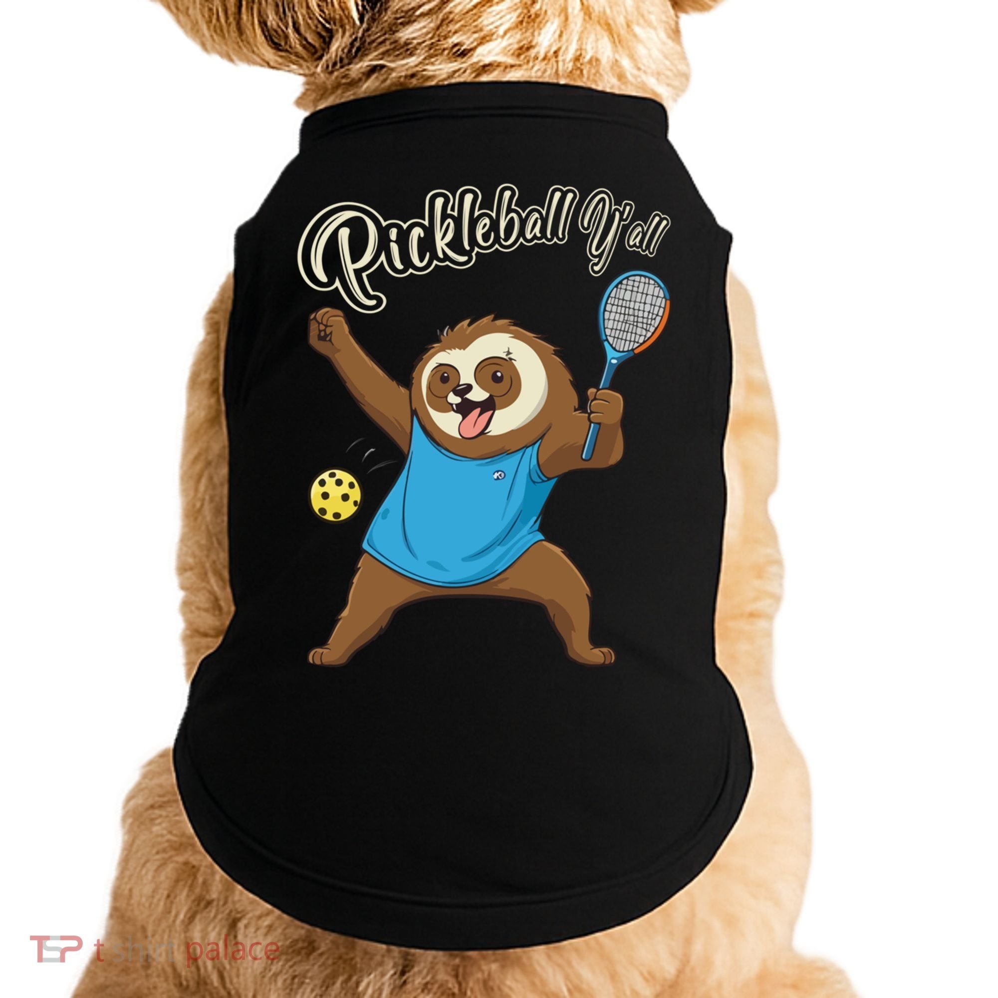 Funny Sloth Mode Pickleball Player Gift Doggie Tank