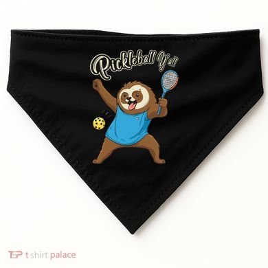 Funny Sloth Mode Pickleball Player Gift USA-Made Doggie Bandana