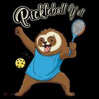Funny Sloth Mode Pickleball Player Gift USA-Made Doggie Bandana thumb 2